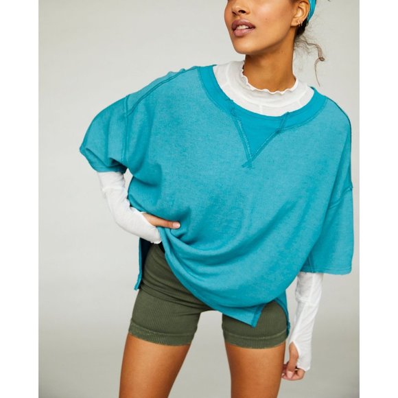 🎉LAST CHANCE🎉 NWT FP Movement Rugby Match Short Sleeve / Surfs Up - Picture 2 of 6